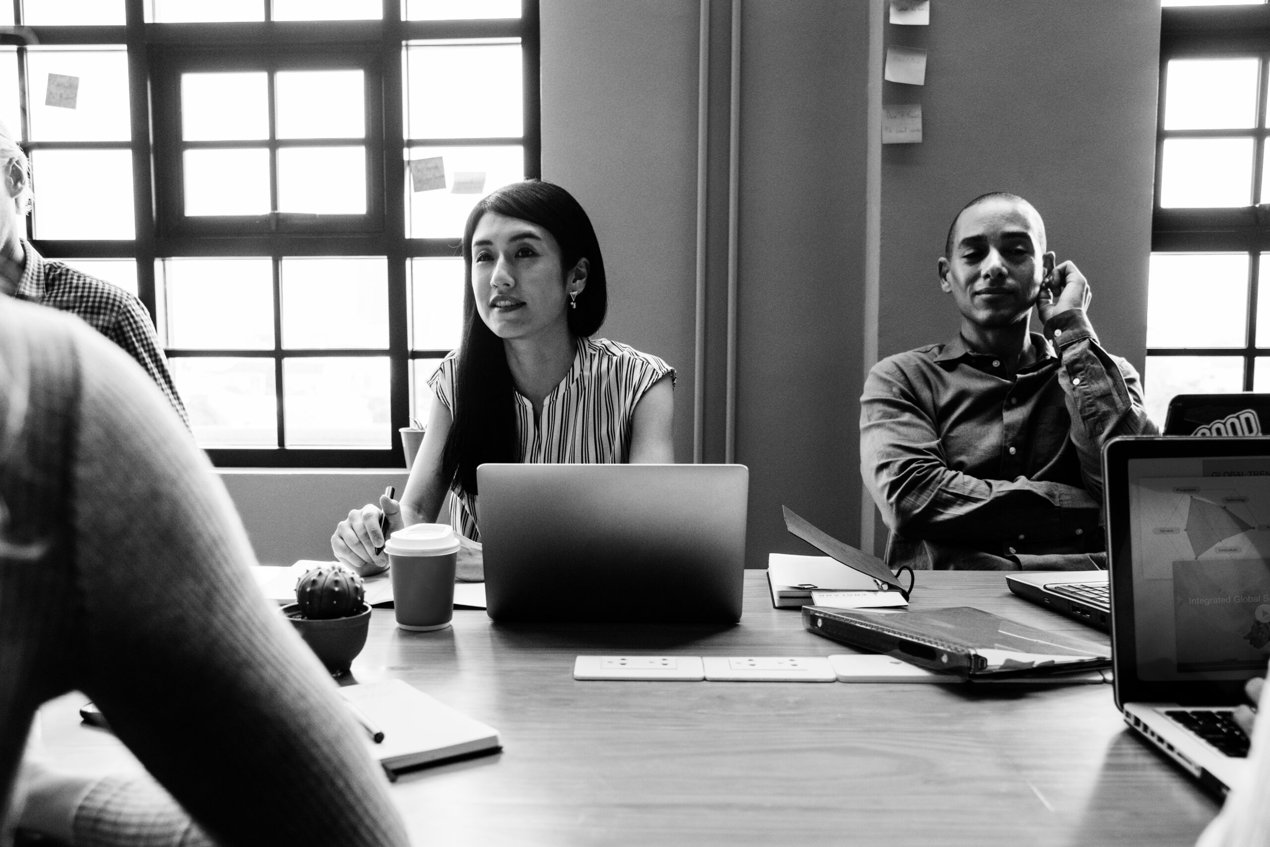 Japanese woman in a business meeting